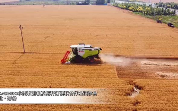 科乐收（CLAAS）_D370小麦收割机及秸秆打捆联合作业演示会-作业视频